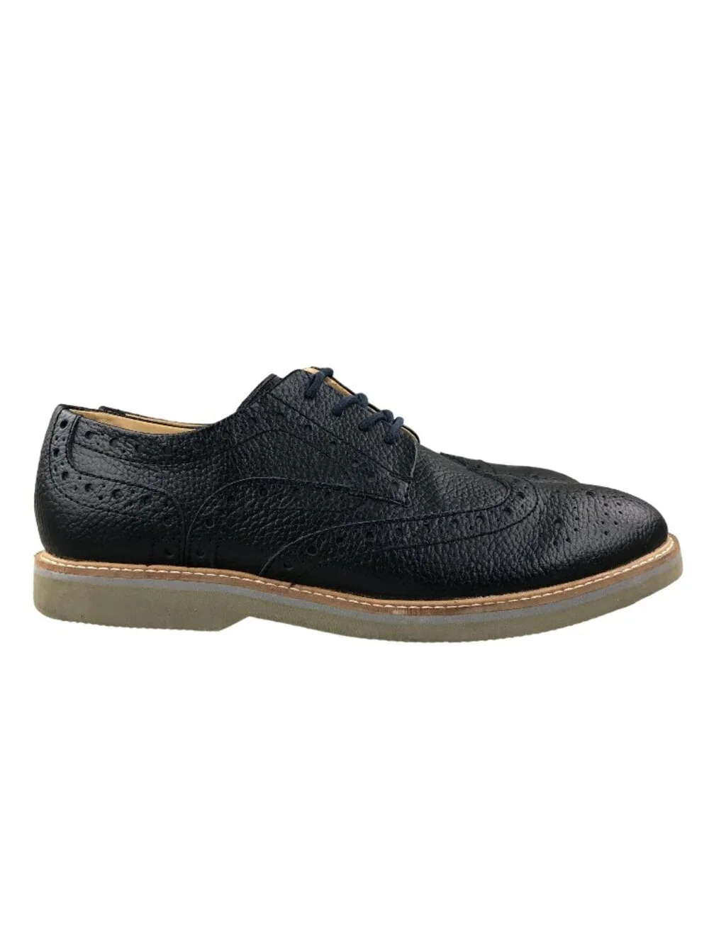 Weatherproof Vintage Shoes Men's Size 9M Wayne Black Leather Wingtip Oxfords